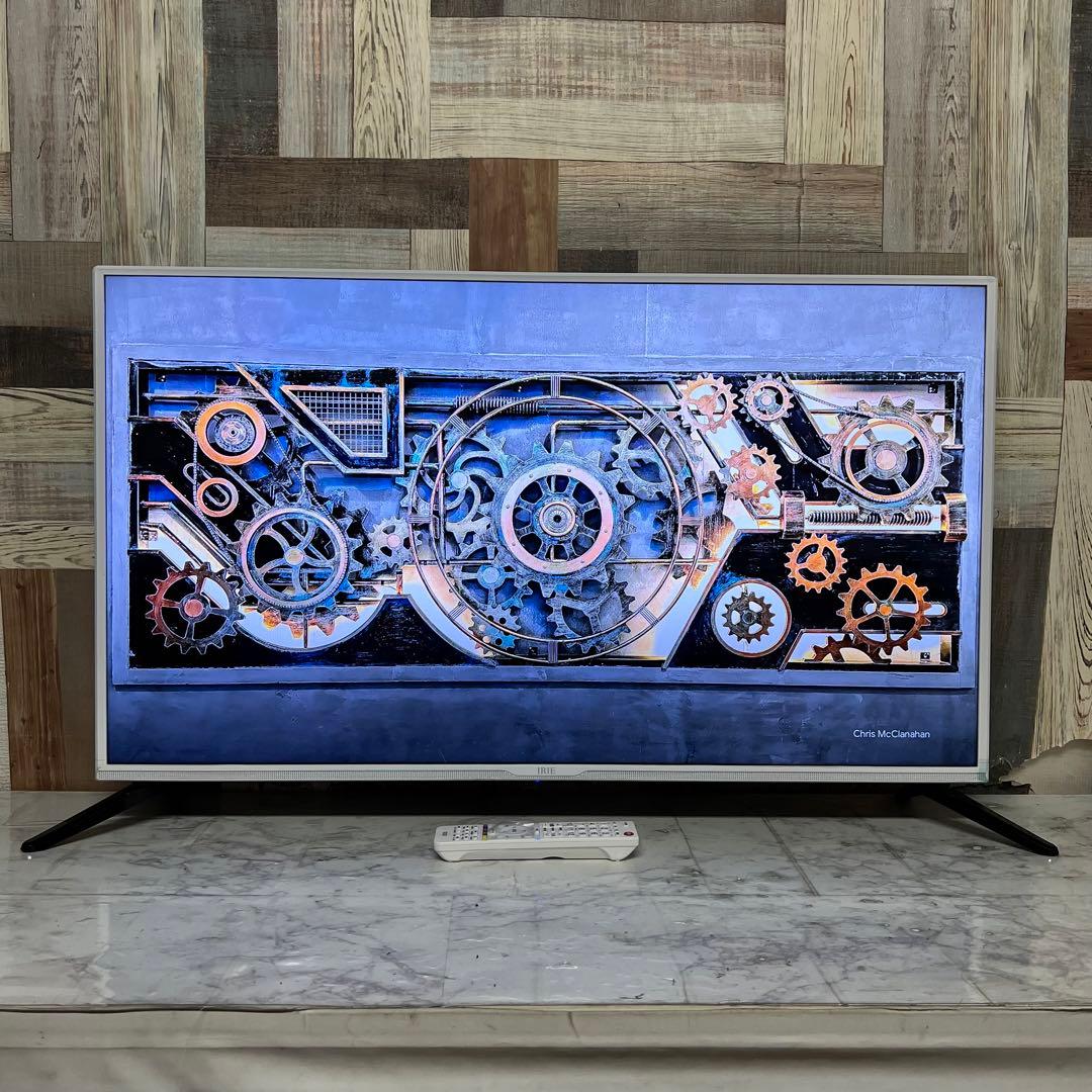 即日受渡❣️昨年購入IRIE40型液晶テレビWチューナー裏録可。希少ホワイトモデル