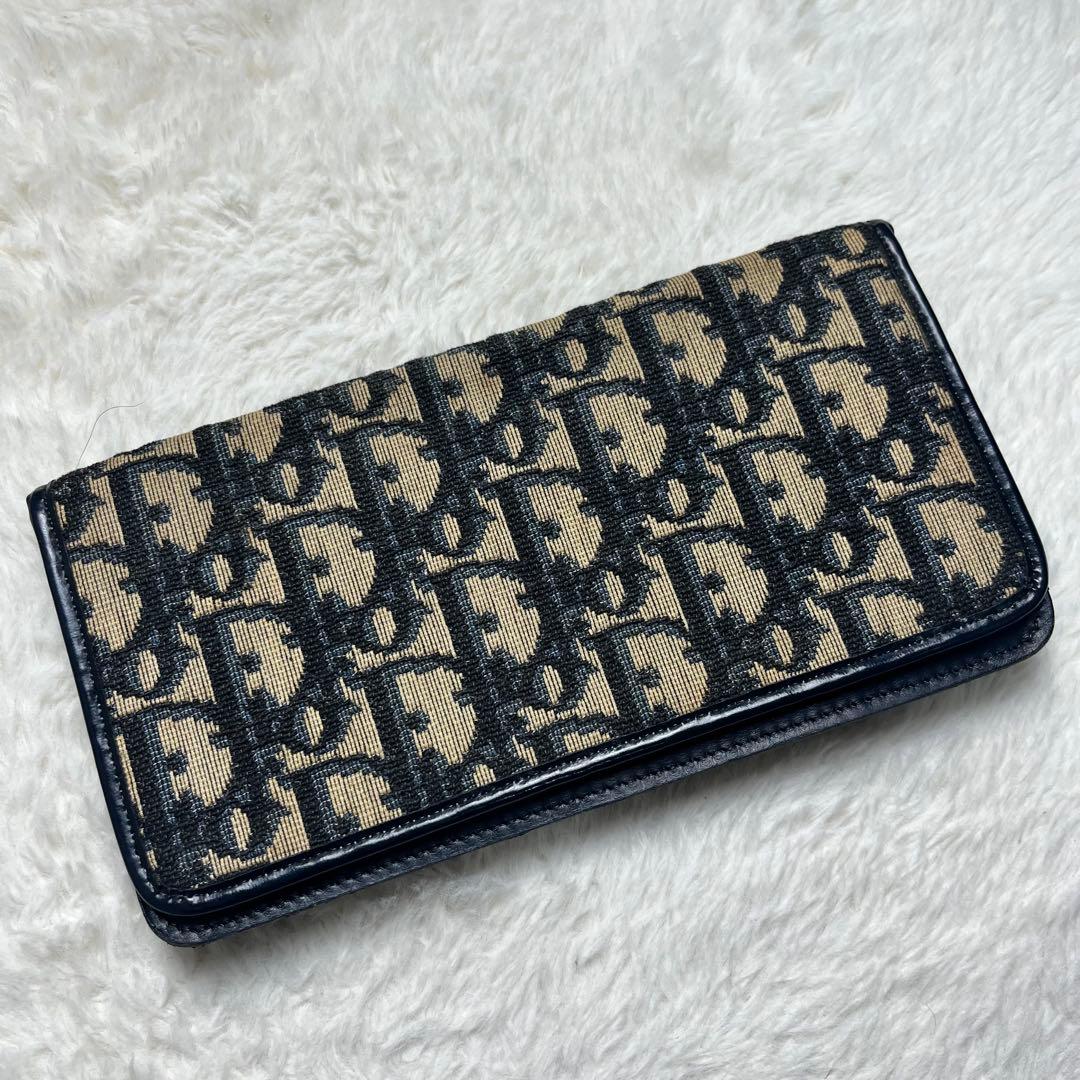 Christian Dior トロッター　札入れ　キャンバス×レザー