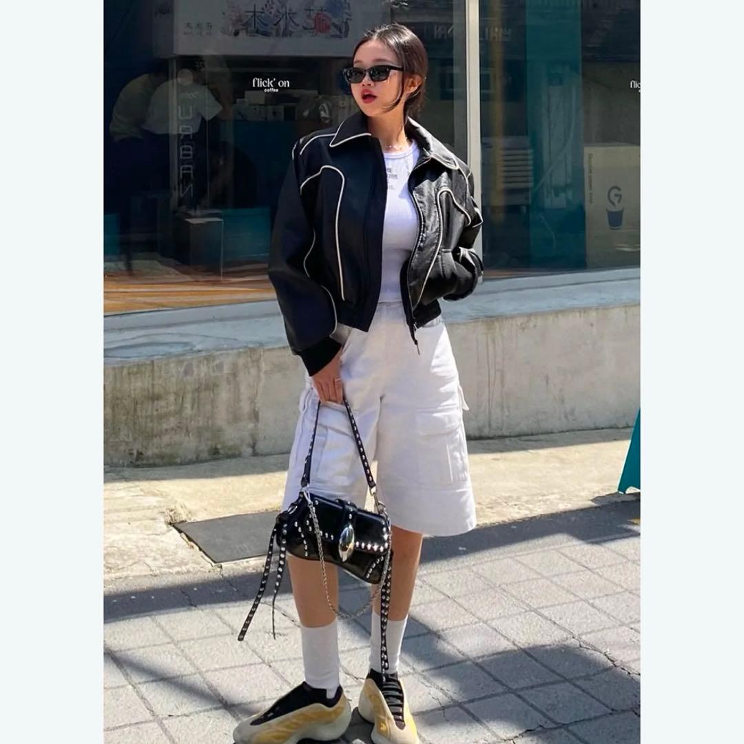 【再販なし】ORO Buffing leather piping blouson