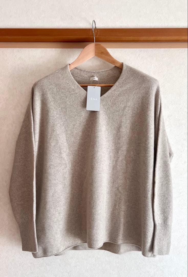 タグ付き未使用 IENA FineニュージーウールニュアンスVプルオーバー