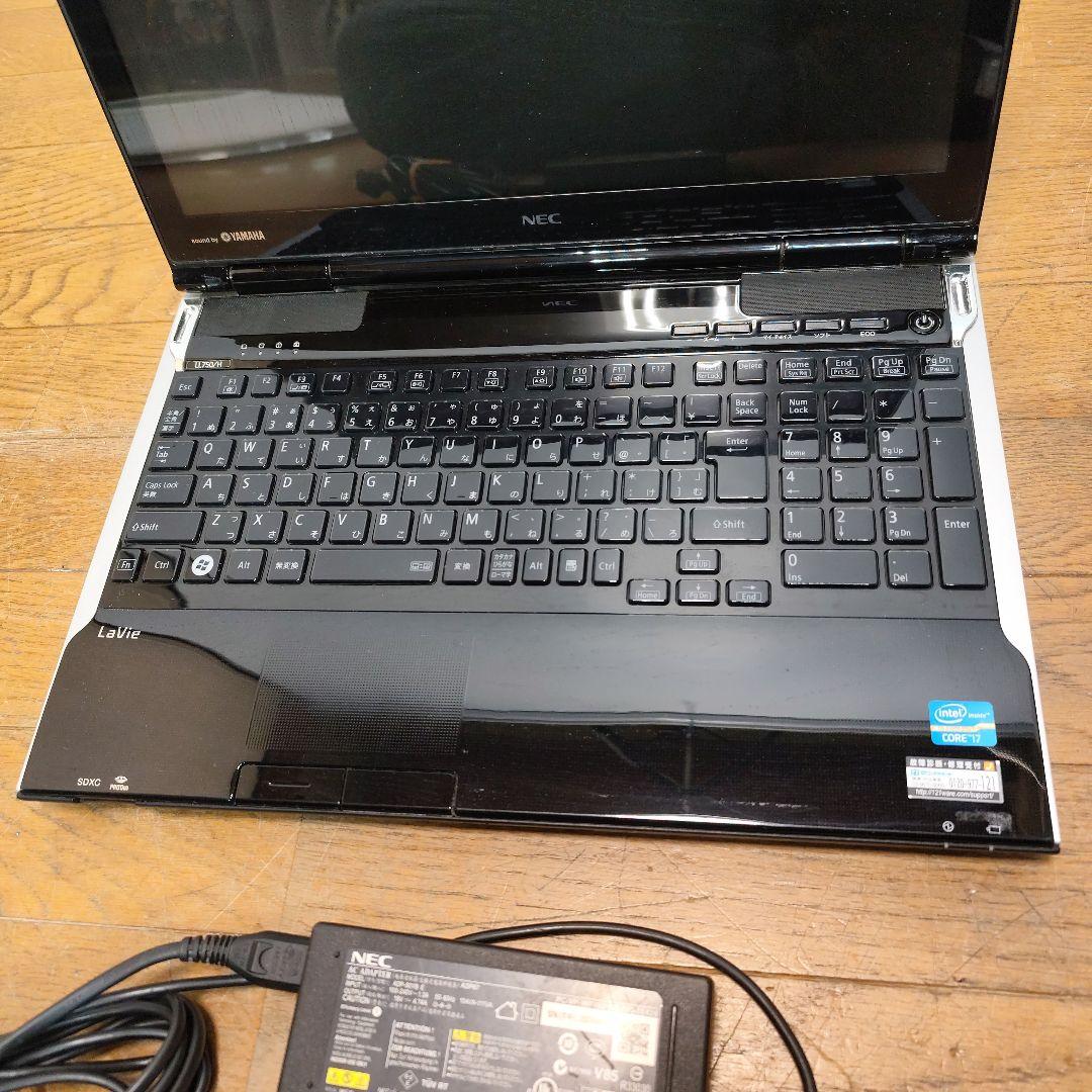 NEC Core i7 ノートPC ACアダプター付き HDD無し
