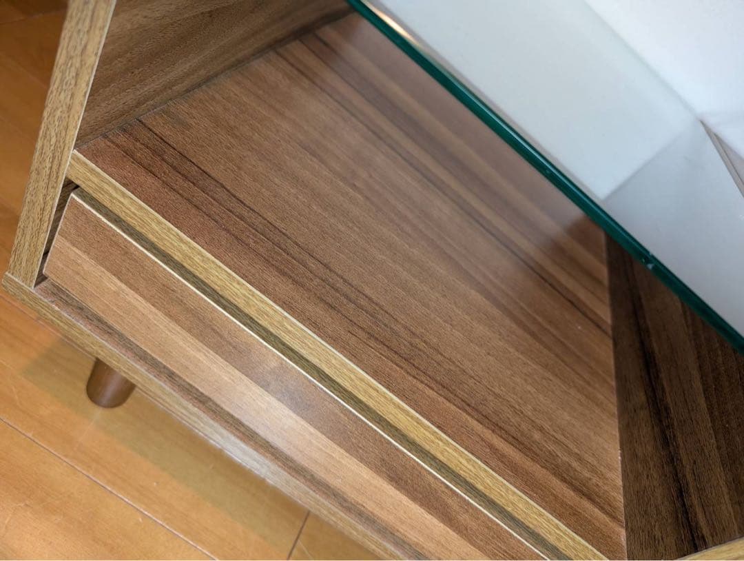 ■送料込■LOWYA ドレッサー ローテーブル コスメ台 鏡化粧センターテーブル