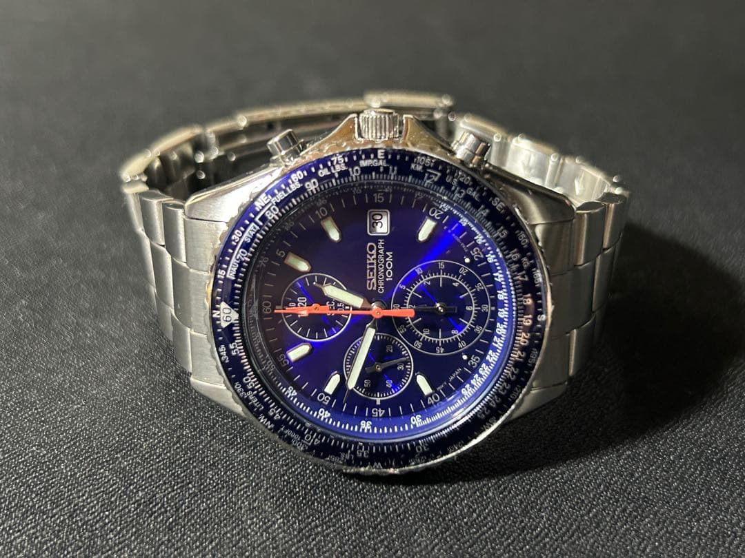 【美品】セイコー SEIKO パイロットクロノグラフ7T92-0CF0