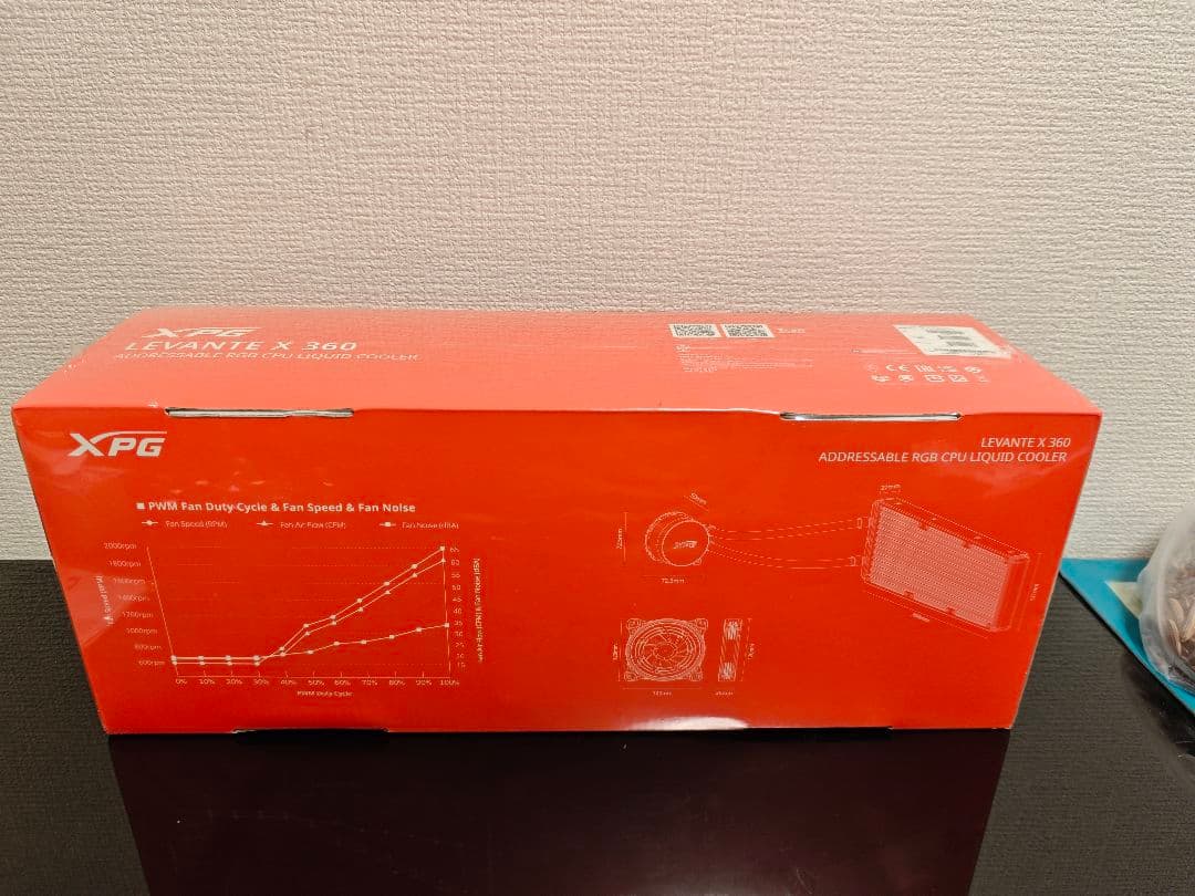 XPG LEVANTE X 360 ARGB水冷 三連ファン 新品未開封