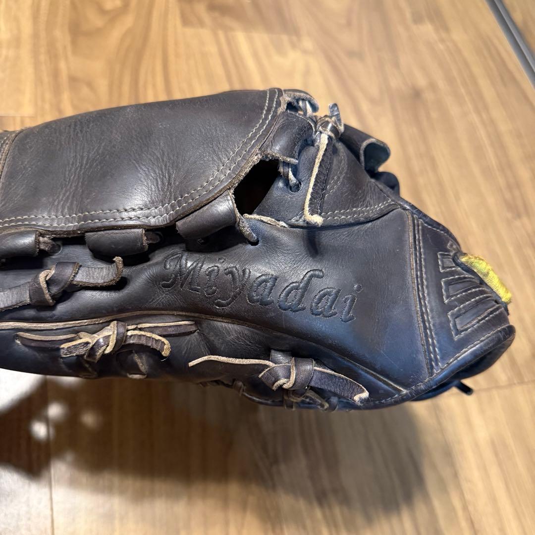 ミズノプロ　プロ実使用グローブ　左投げ　黒　ブラック　硬式ピッチャー投手用