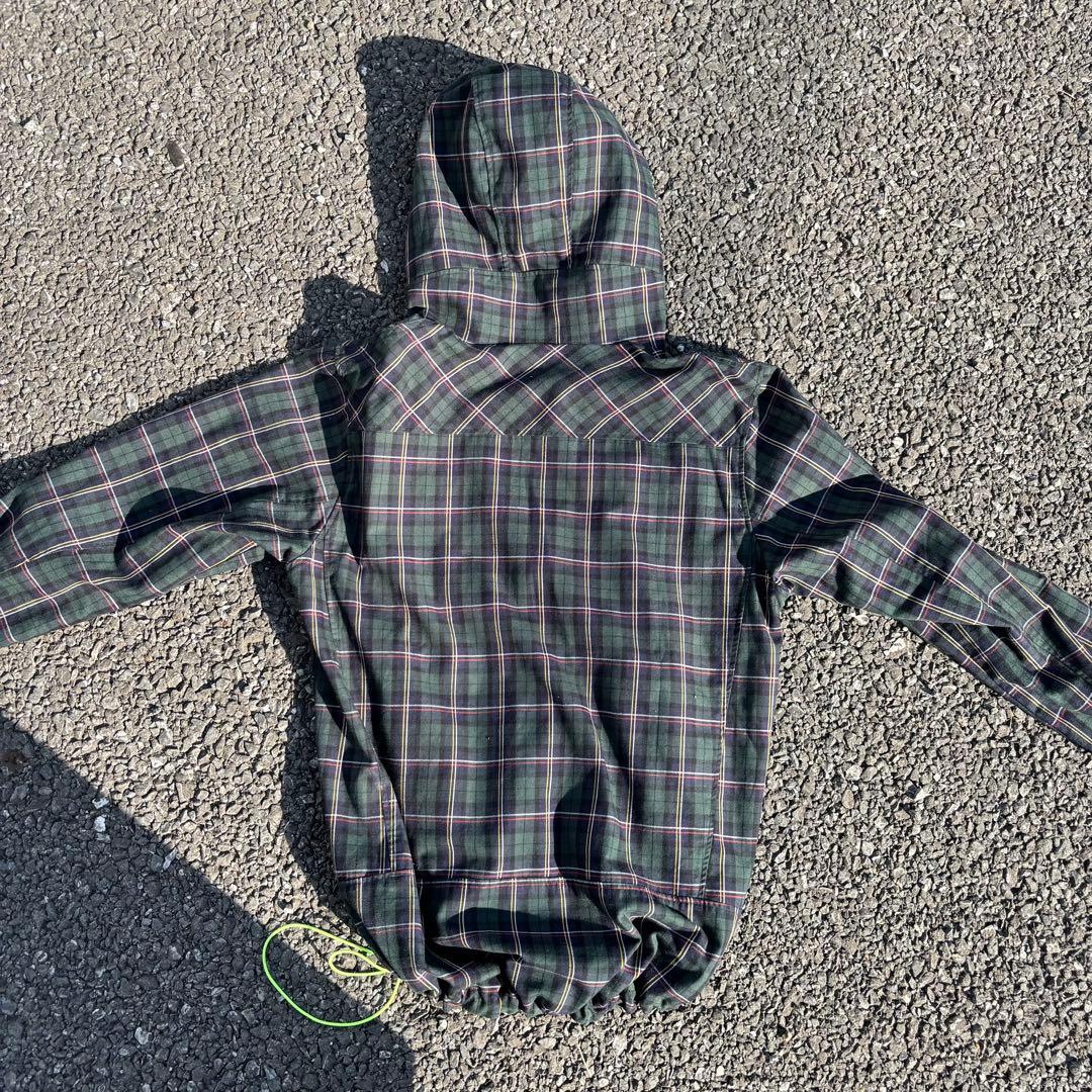 00s adidas 短丈 ジャケット y2kテック系 チェック柄 ドローコード