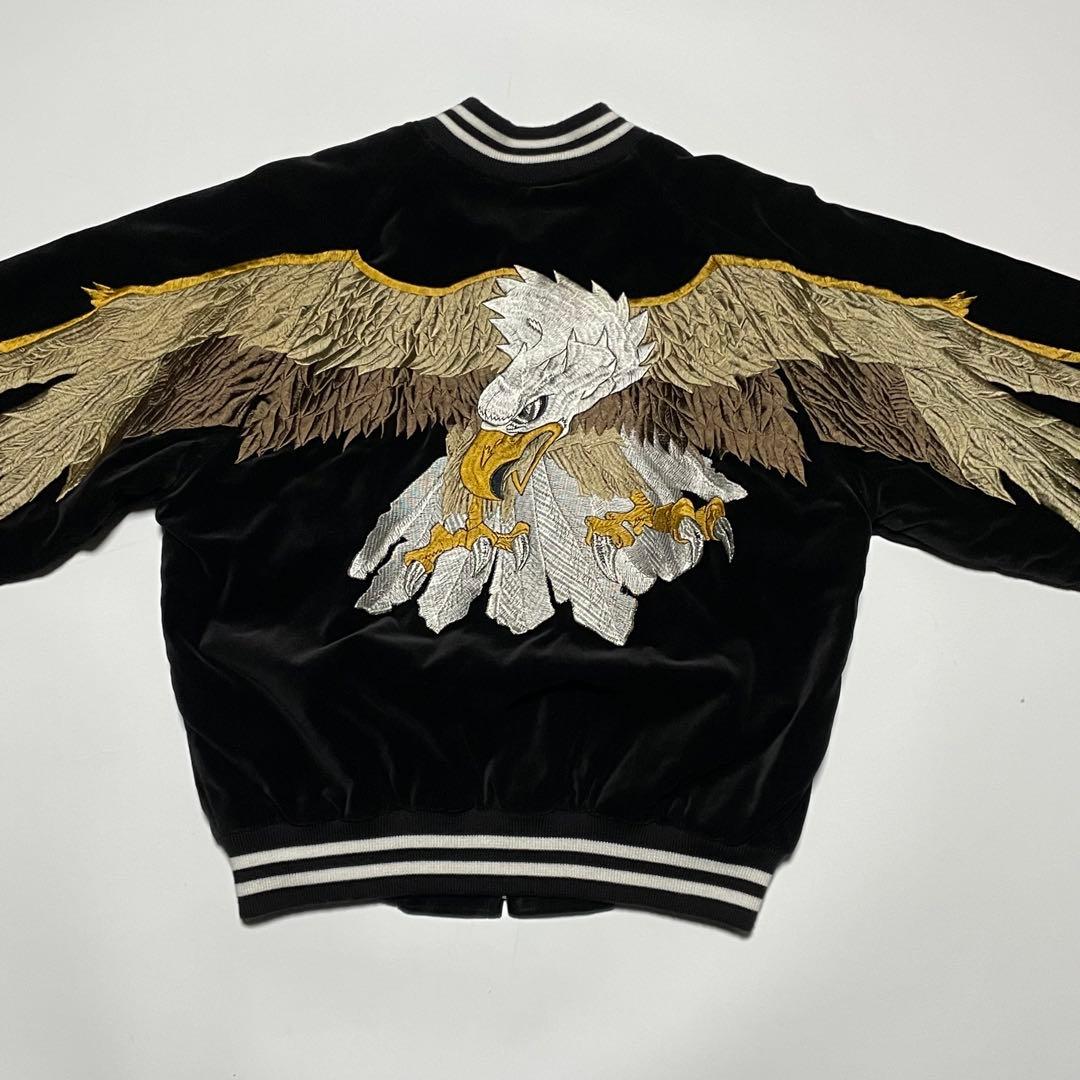 美品★ホシヒメ 星姫 Hoshihime 別珍 ベロア刺繍スカジャン 鷹 Y2K