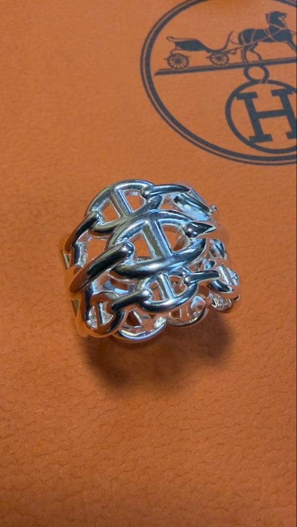 【tomo】エルメス　リング　シェーヌダンクルアンシェネ　GM 58