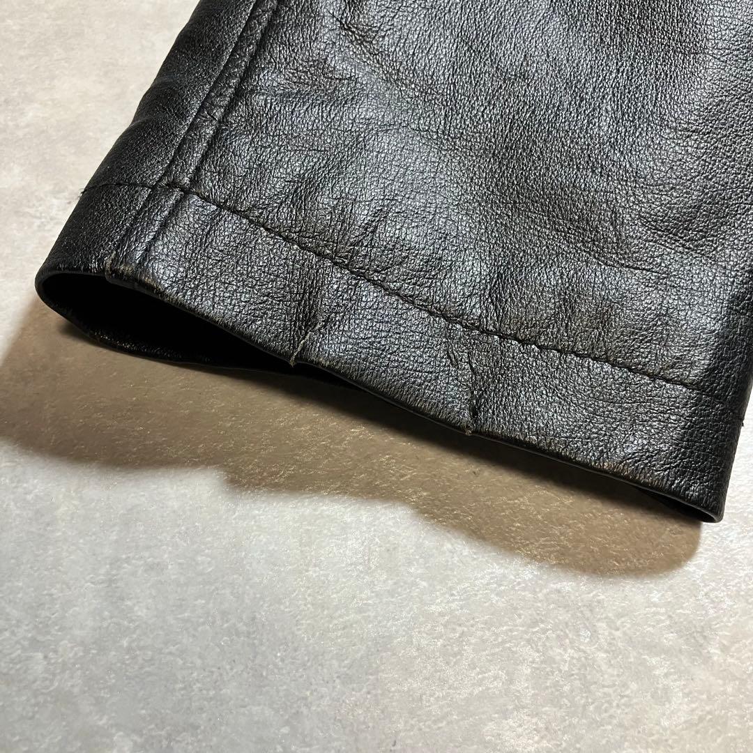 90s セントジョンズベイ ブラック レザージャケット カーコート ヴィンテージ