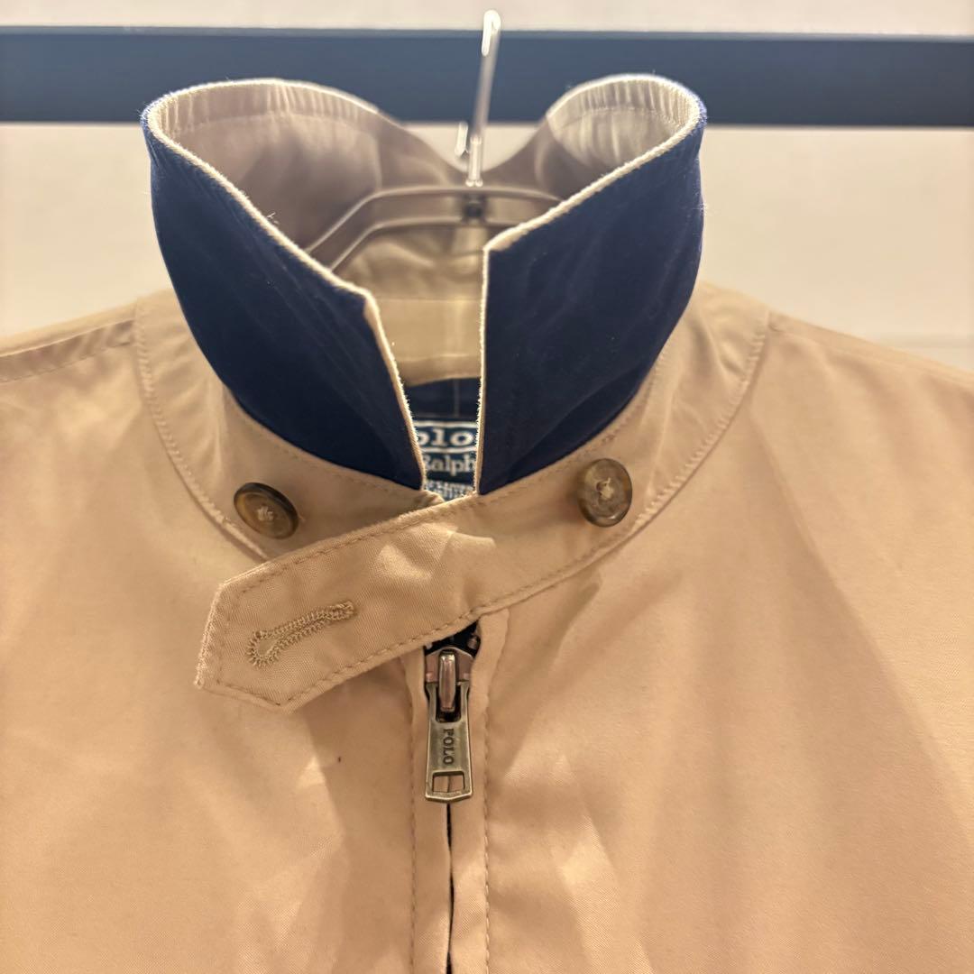 ポロラルフローレン　 スウィングトップ　裏地チェック　チンスト　ベージュ