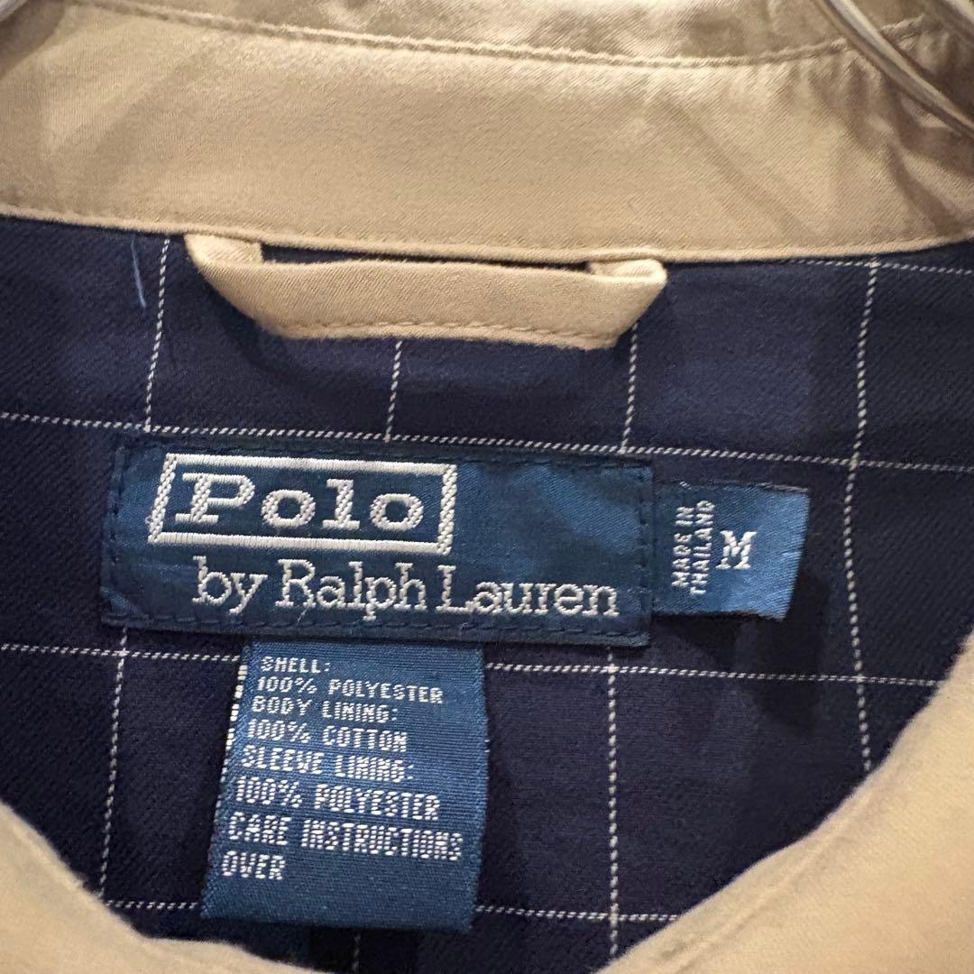 ポロラルフローレン　 スウィングトップ　裏地チェック　チンスト　ベージュ