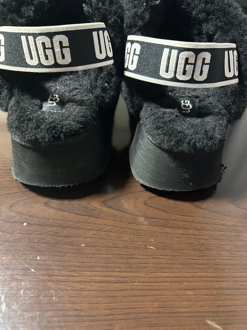 【a】UGG ファンケット ブラック ムートン