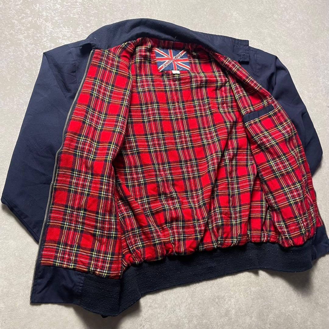 Euro vintageスイングトップブルゾンネイビーハリントンジャケット古着