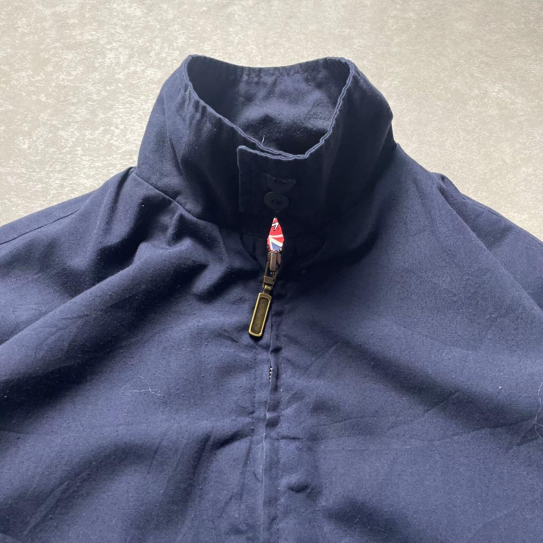 Euro vintageスイングトップブルゾンネイビーハリントンジャケット古着