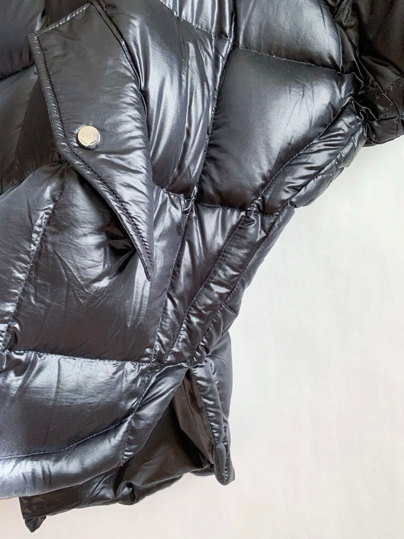 【にちにち】ZARA ダウン フードポンチョ クロ