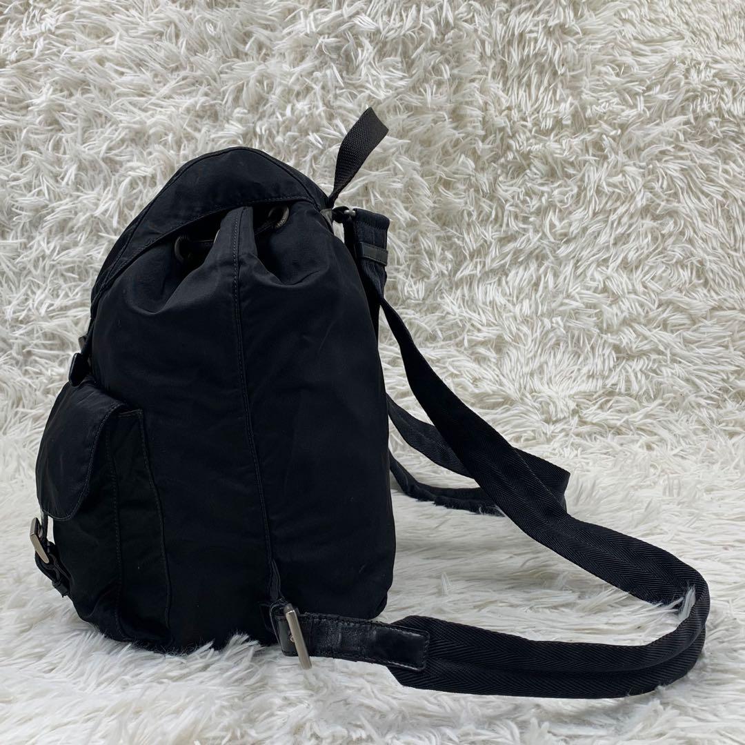 【✨美品✨】プラダ バックパック 三角ロゴ 巾着 ナイロン ブラック