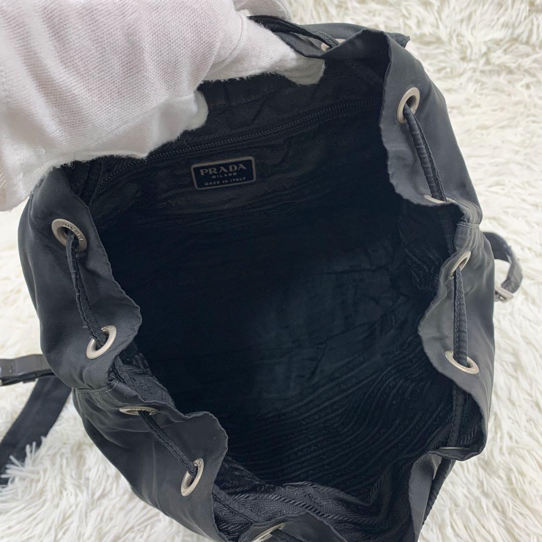 【✨美品✨】プラダ バックパック 三角ロゴ 巾着 ナイロン ブラック