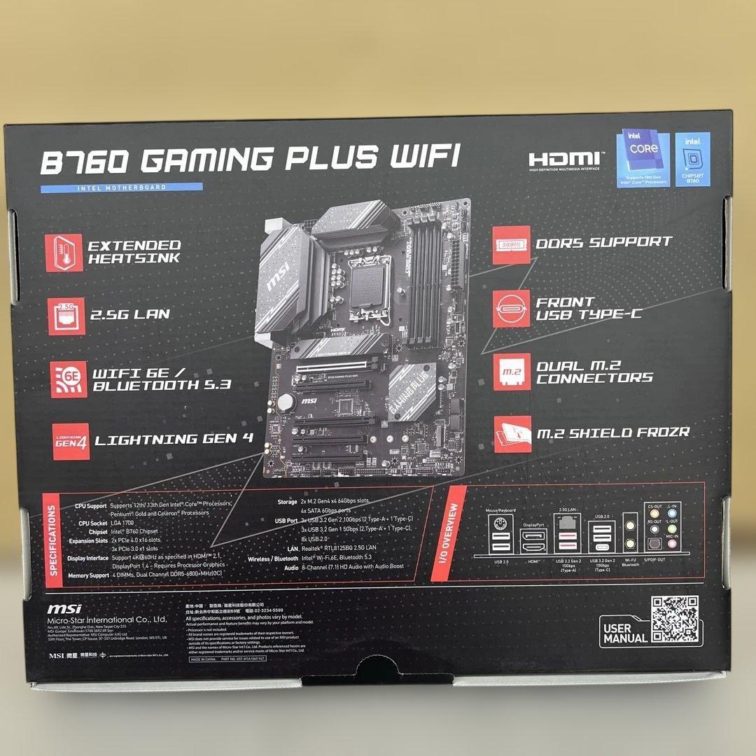 マザーボード 512387 MSI B760 GAMING PLUS WIFI