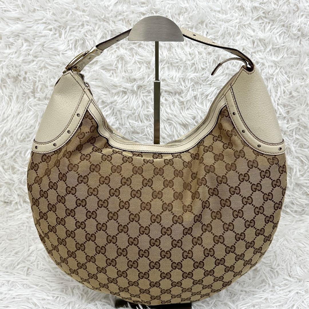 希少【GUCCI】ホーボー ワンショルダー GGキャンバス y2k 00s