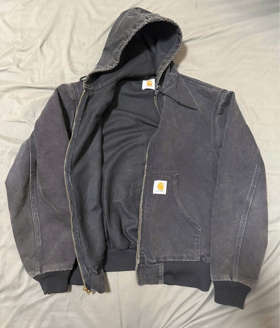 Carhartt ダークグレー フード付きジャケット 90s