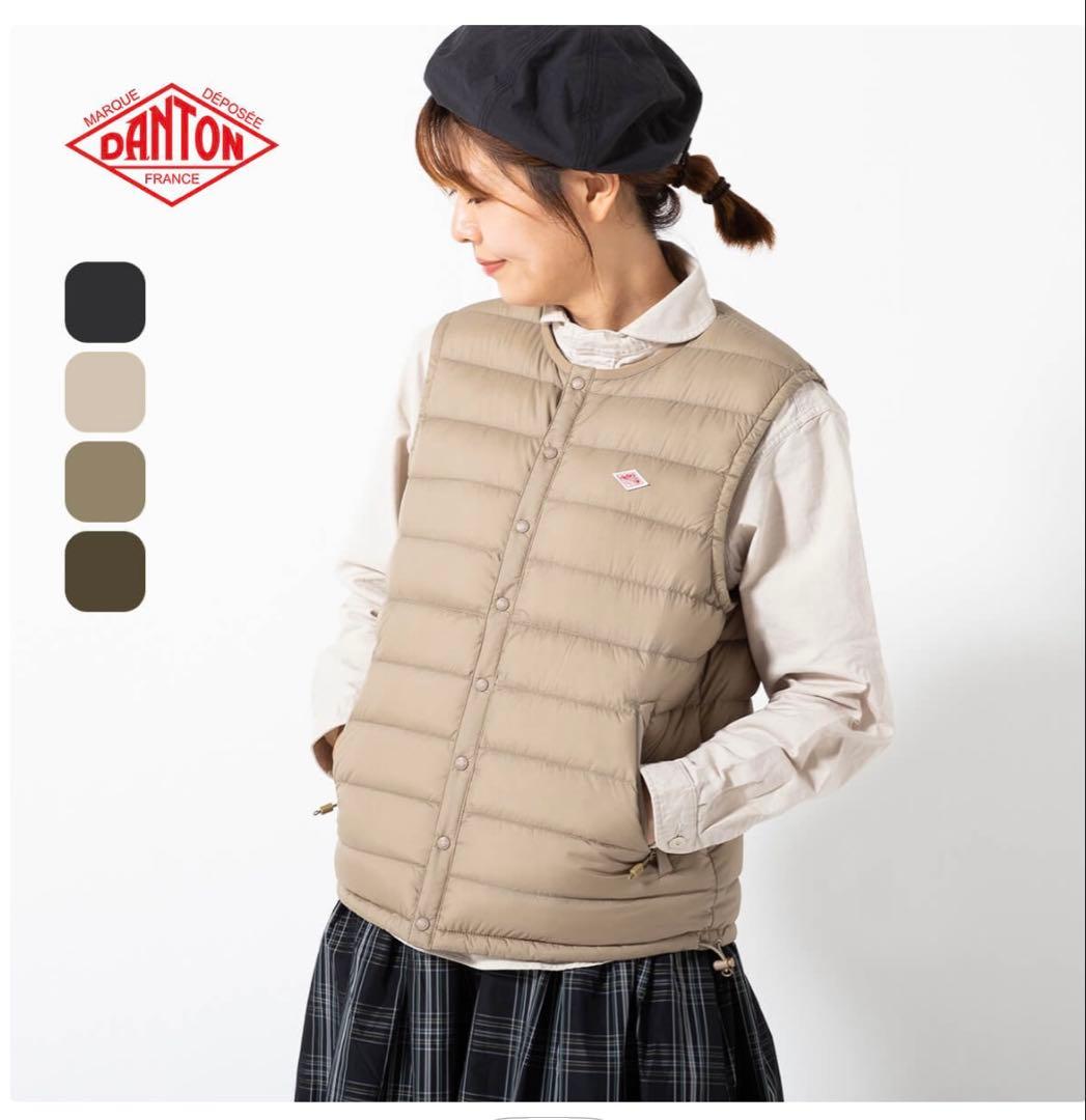 DANTON サンドベージュ ダウンベスト M