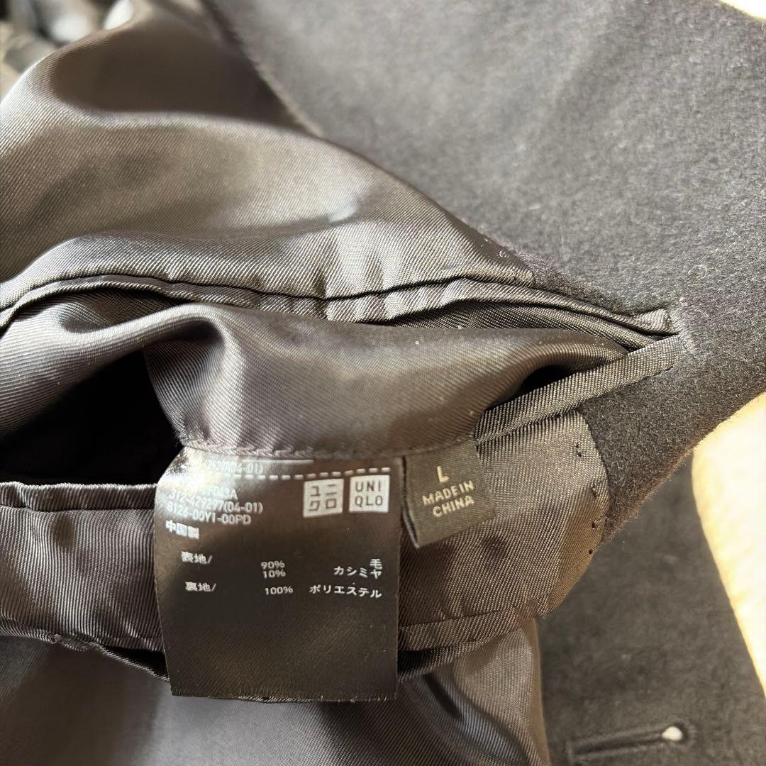 UNIQLO ユニクロ　ウール　カシミヤ　チェスターコート　ブラック　L コート