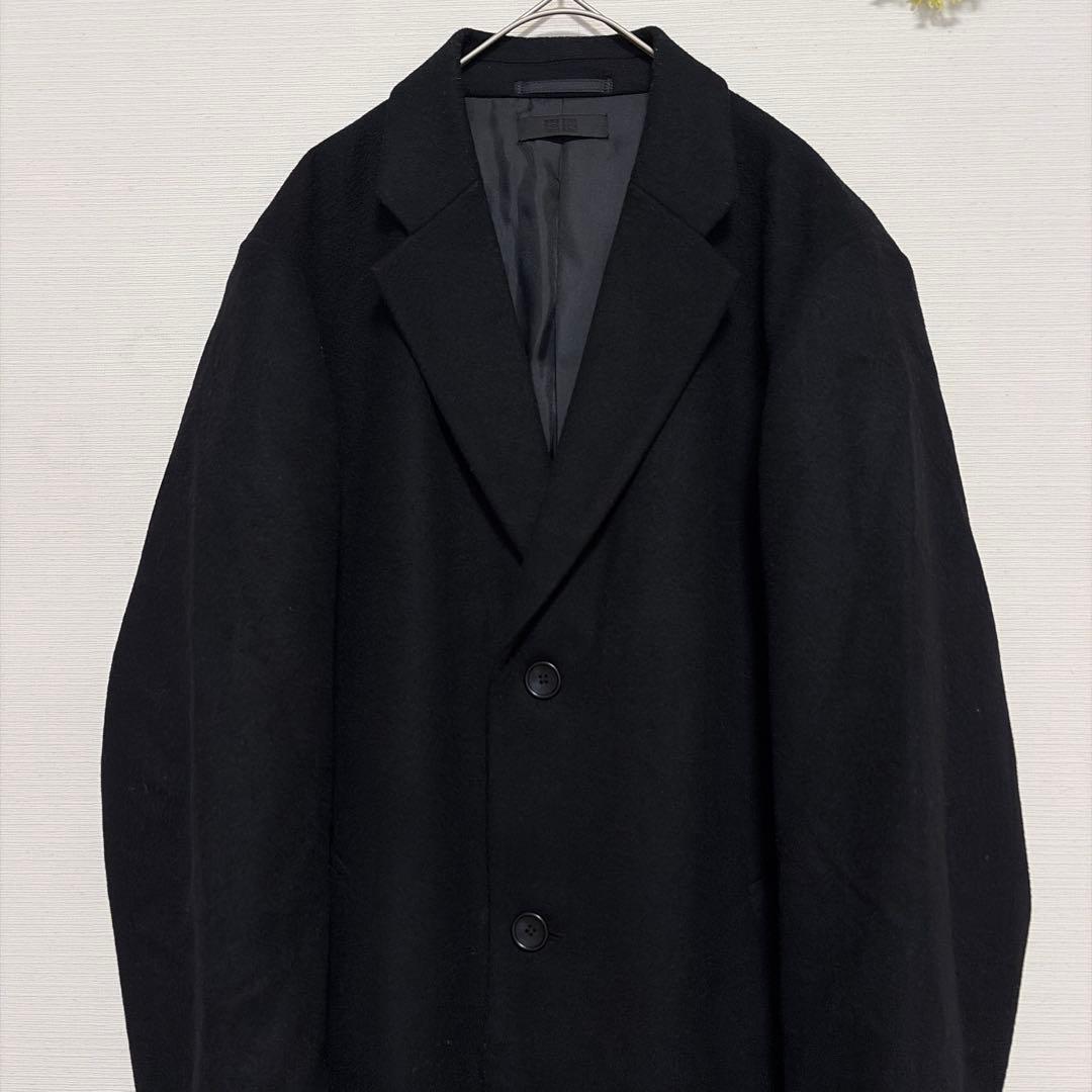 UNIQLO ユニクロ　ウール　カシミヤ　チェスターコート　ブラック　L コート