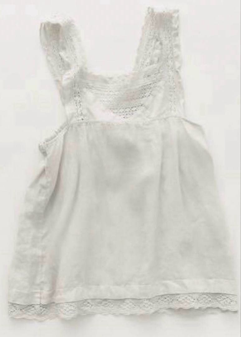 nest Robe リネン×レース キャミソール