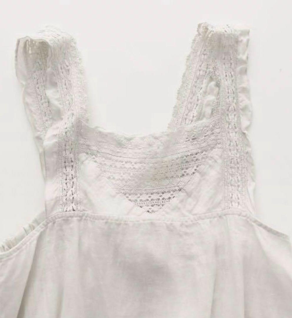 nest Robe リネン×レース キャミソール