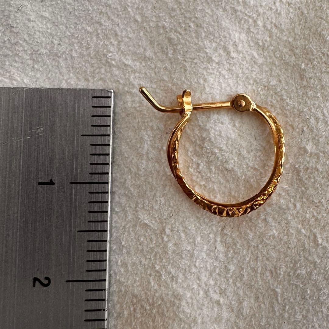 agete k18 ゴールド フープピアス (片耳)