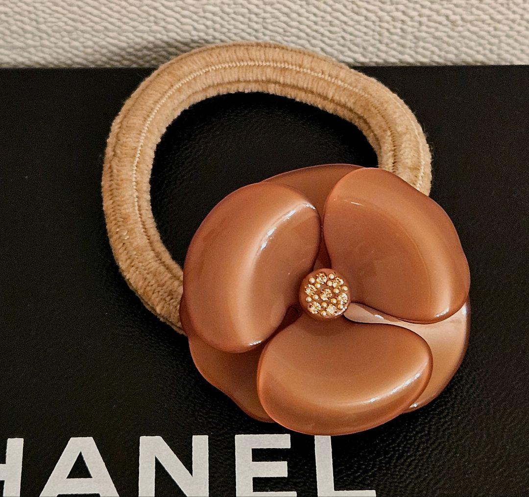 【専用出品】アレクサンドルドゥパリ　カメリア　ヘアゴム　ブラウン　新同品