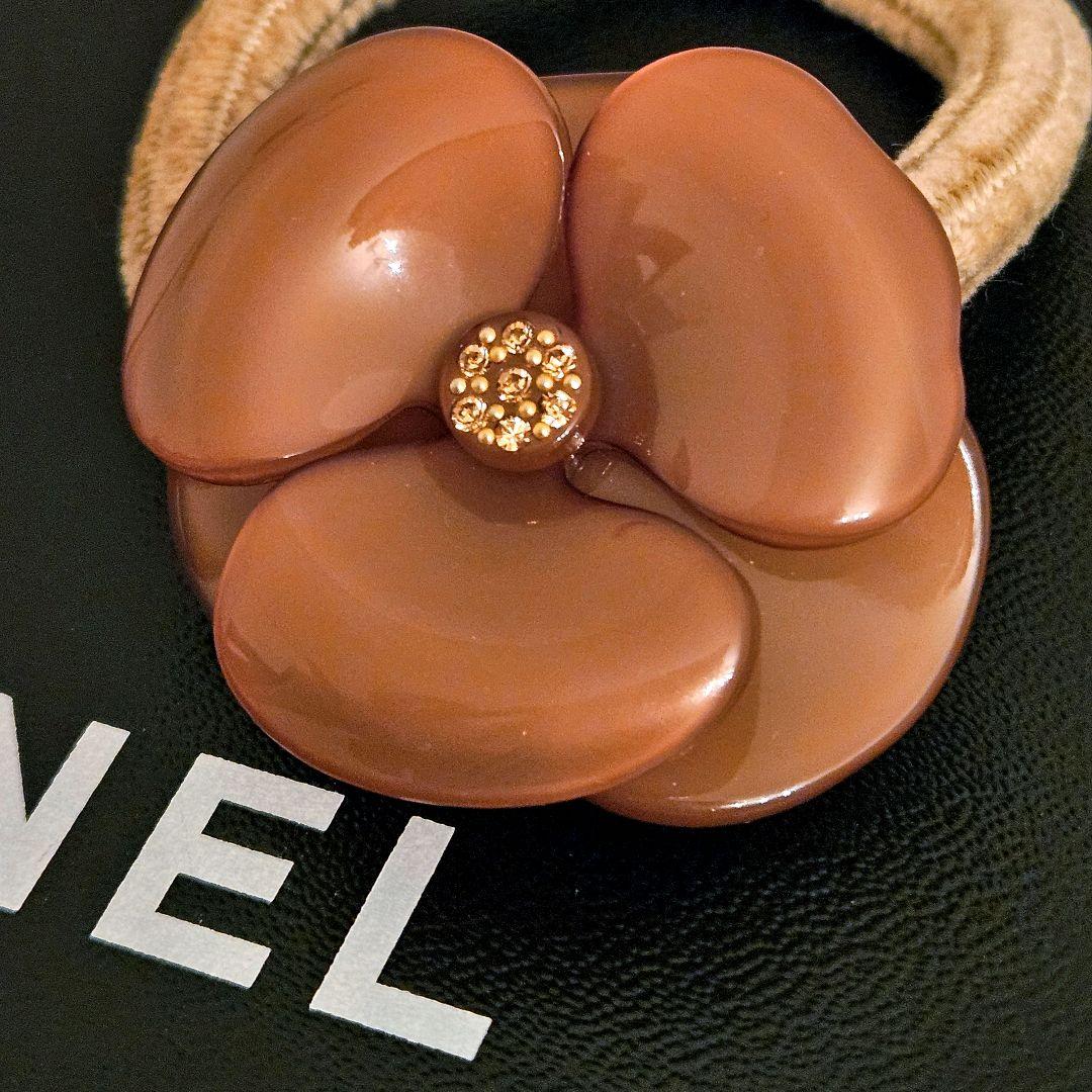 【専用出品】アレクサンドルドゥパリ　カメリア　ヘアゴム　ブラウン　新同品