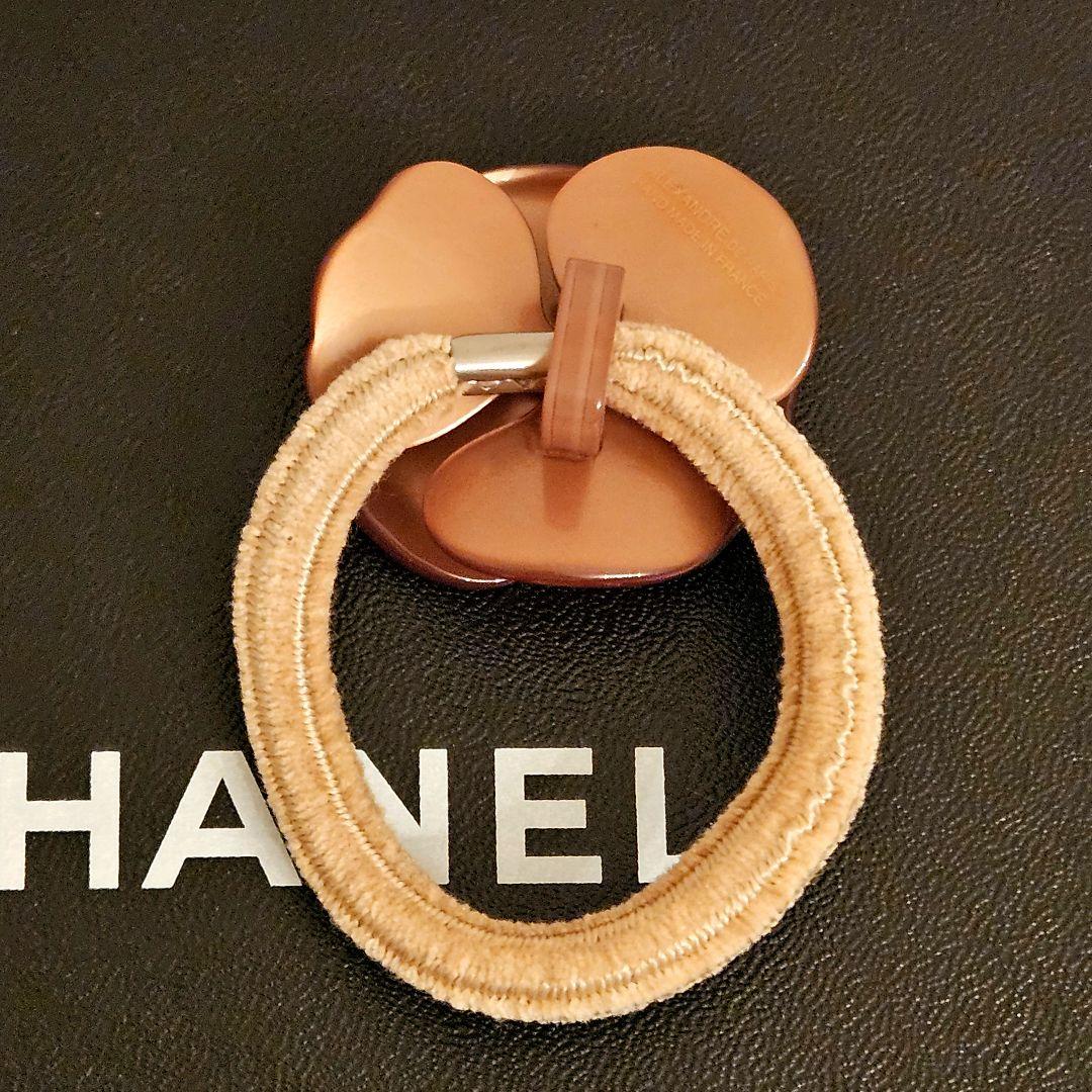 【専用出品】アレクサンドルドゥパリ　カメリア　ヘアゴム　ブラウン　新同品