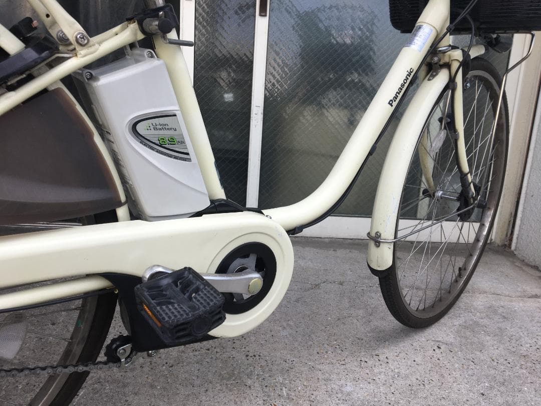 地域限定送料無料　ビビ　DX　8,9AH　子供乗せ　白　神戸市　電動自転車