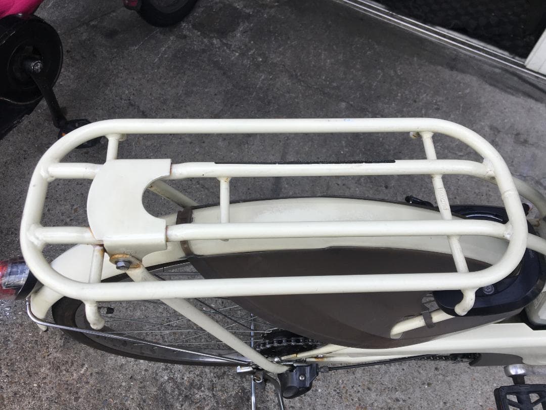 地域限定送料無料　ビビ　DX　8,9AH　子供乗せ　白　神戸市　電動自転車