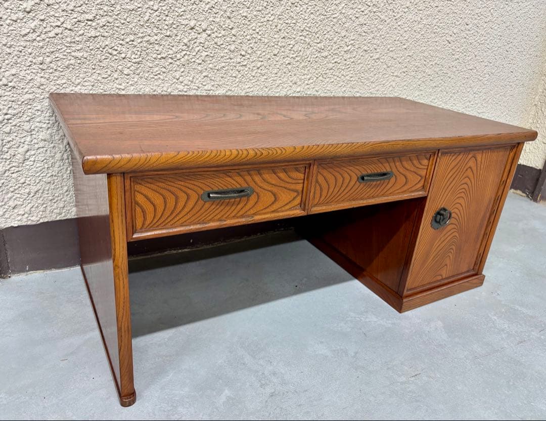 昭和レトロ 文机　ローデスク　引出し2杯　ローボードにも