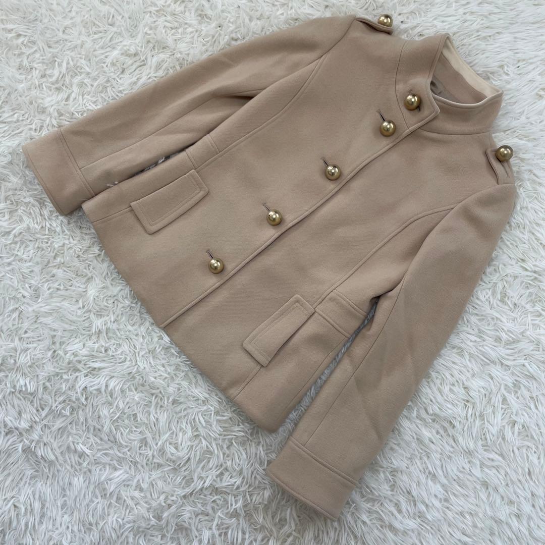 【みくさん】ELLE エル カシミヤ混 ナポレオンジャケット 金ボタン