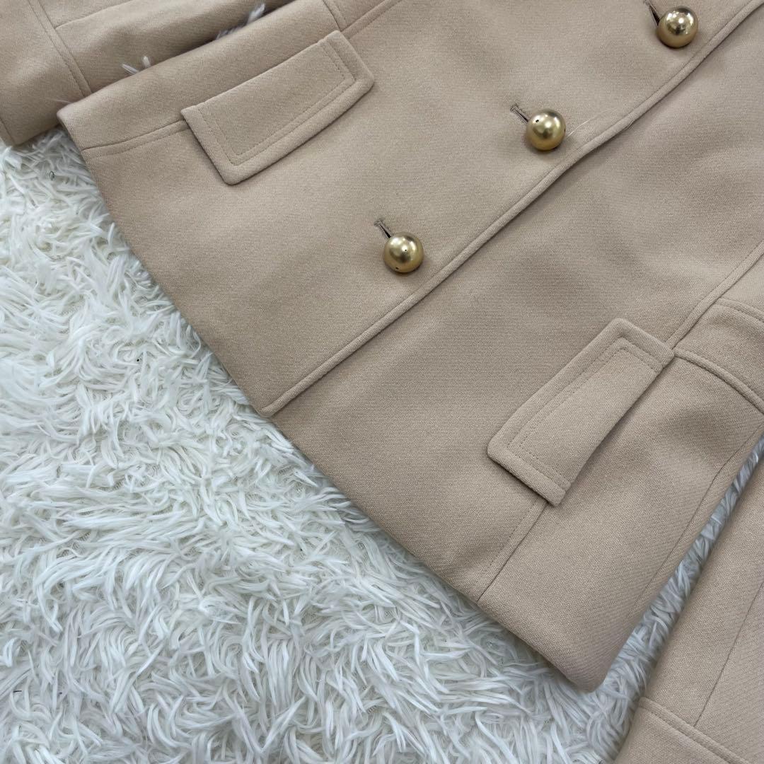 【みくさん】ELLE エル カシミヤ混 ナポレオンジャケット 金ボタン
