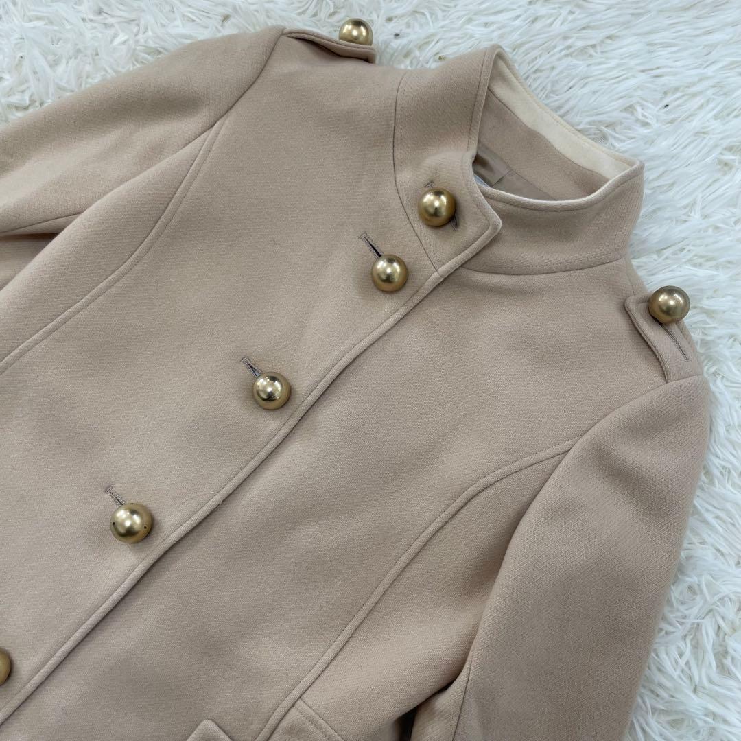 【みくさん】ELLE エル カシミヤ混 ナポレオンジャケット 金ボタン
