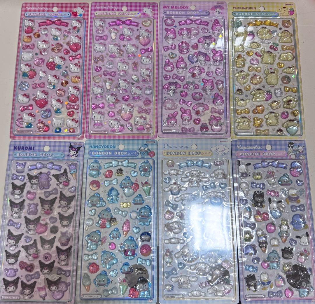 【正規品】 サンリオボンボンドロップシール 第2弾 8点セット
