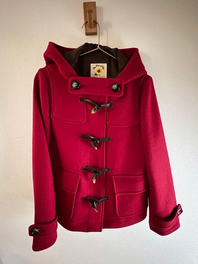 【新品】Ray BEAMS/レイビームス メルトン ショートダッフルコート 赤