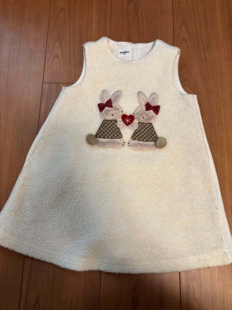 【連休お値下げ】familiar ジャンパースカート 90cm