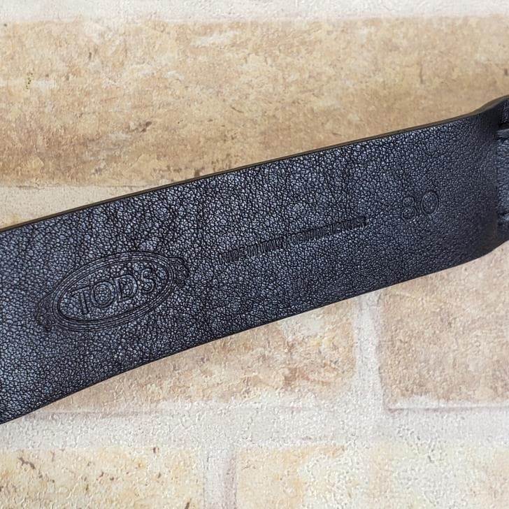 美品 トッズ TOD’S ☆ レザー ベルト ブラック 伊製 80 レディース