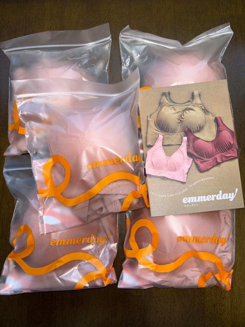 ⚪︎emmerday！ブラジャー　5点セット4L ピンク