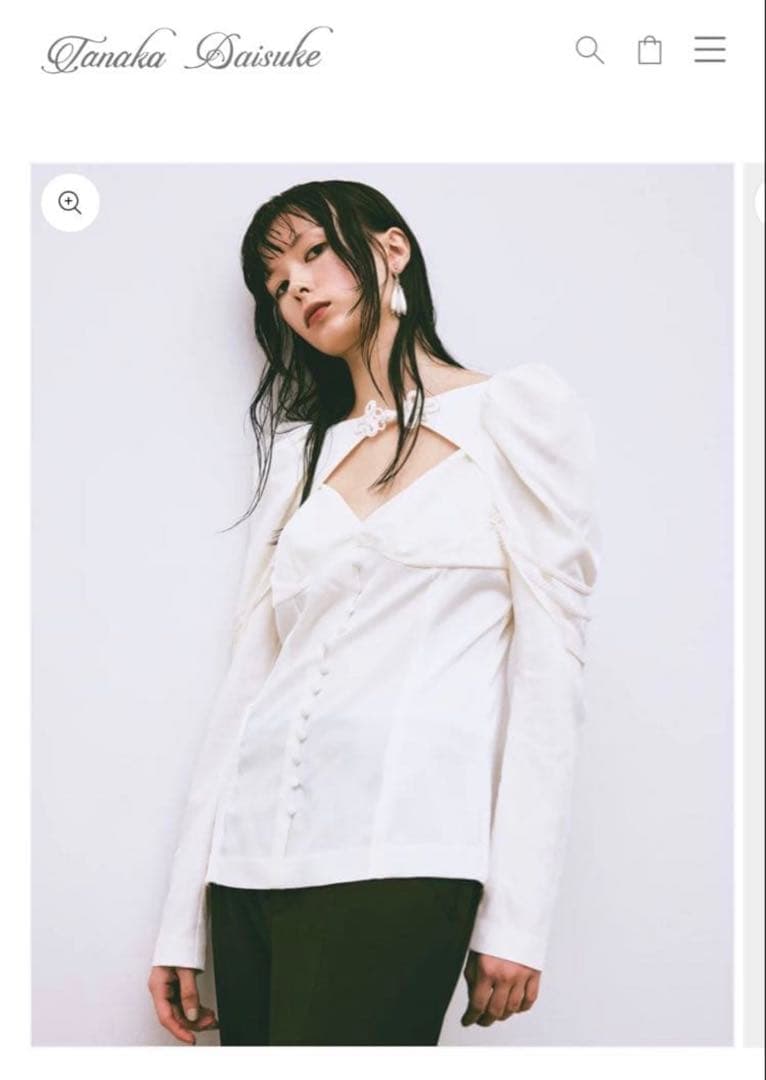 トップス tanakadaisuke layeredbrapuffsleeveblouse