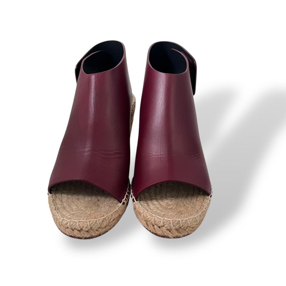 美品 セリーヌ フィービー期 レザー ウェッジソールサンダル 36 箱付き