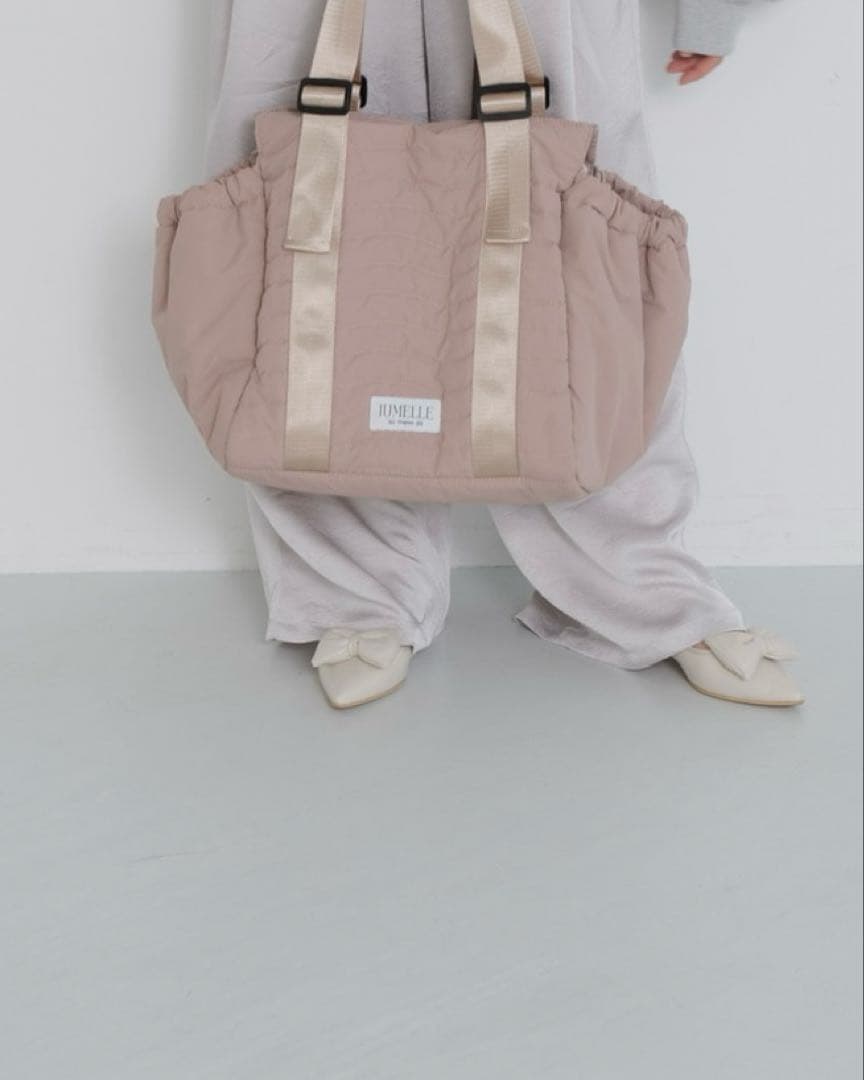 JUMELLE キルティング マザーズバッグ ピンク