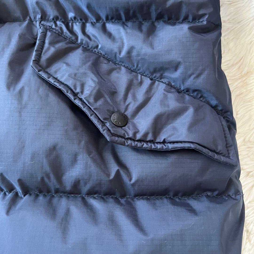 NANGA ネイビー レディースロングダウンジャケットXLファー付き