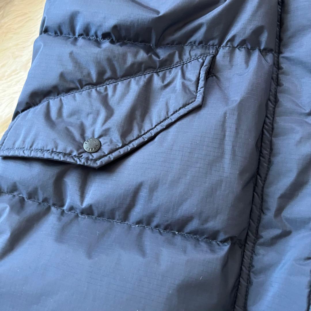 NANGA ネイビー レディースロングダウンジャケットXLファー付き