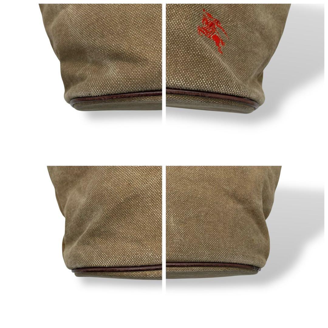 バーバリー ブルーレーベル ハンドバッグ ホース ロゴ 刺繍